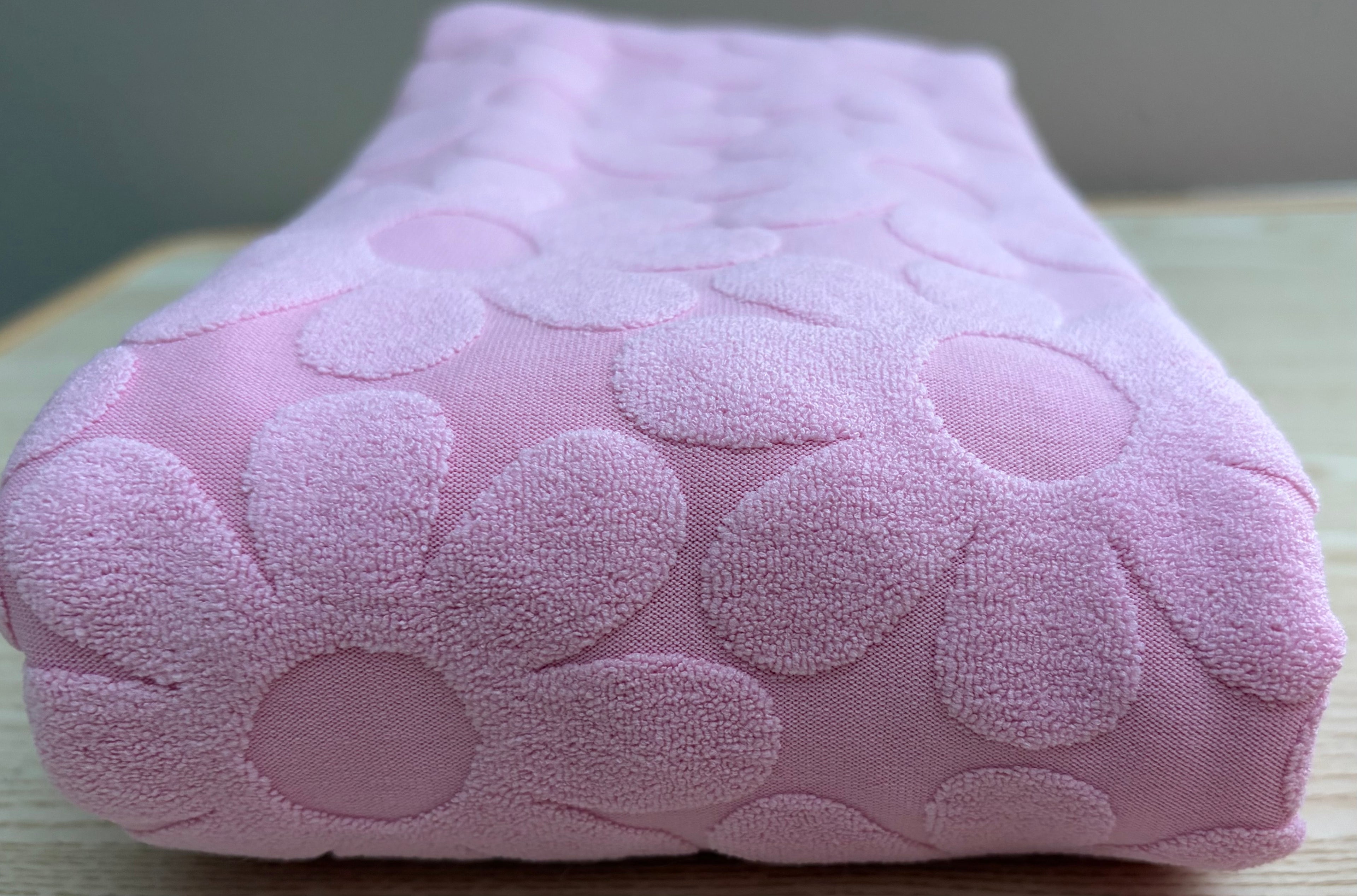 Textured Bubble Knit Fabric – Coral, Blush Pink & Sky Blue | Soft Apparel Fabric by the Yard