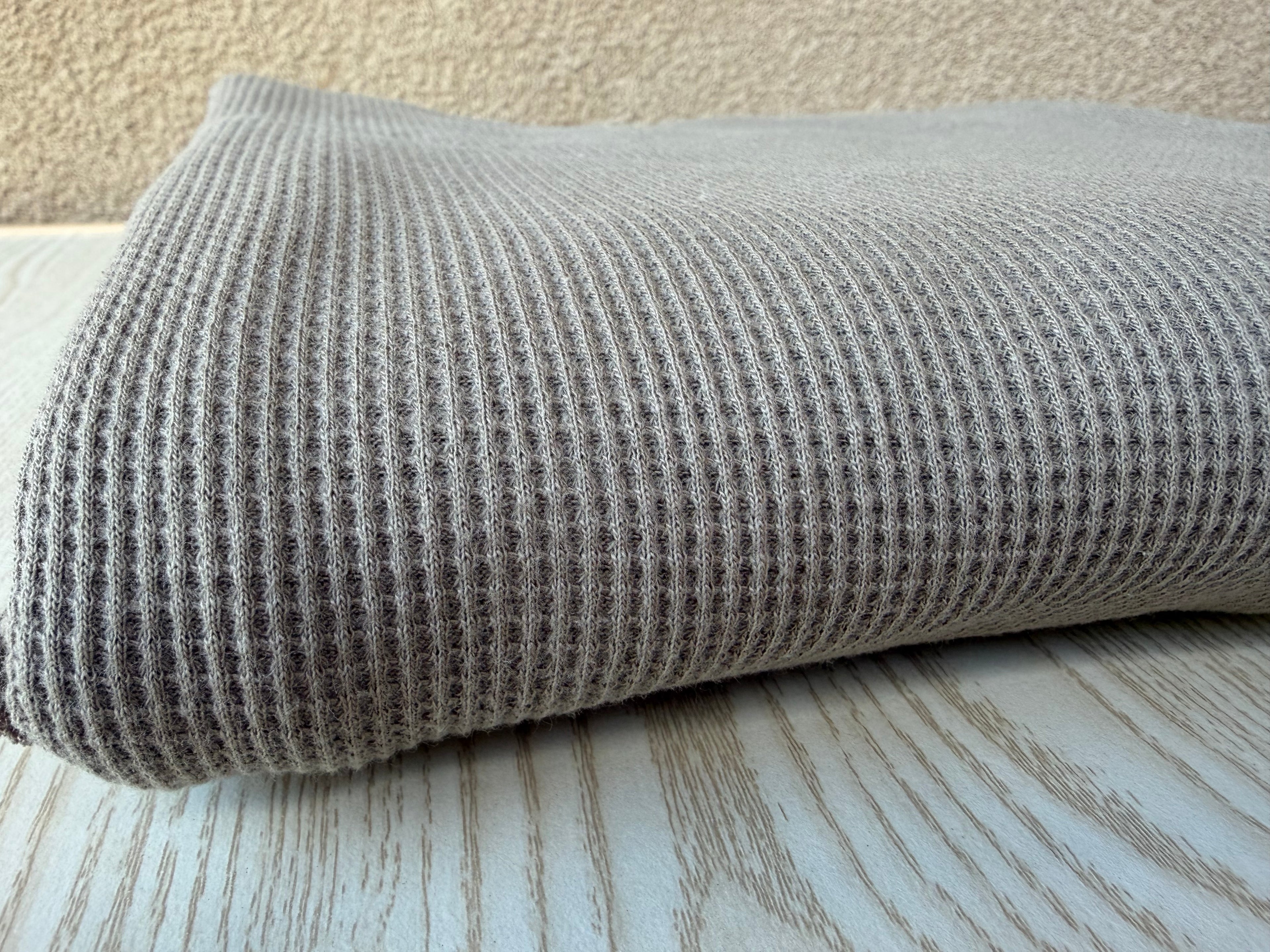 Japanese 100% Cotton Waffle Knit Fabric – Imported from Japan – 60” Wide – Premium Apparel Fabric
