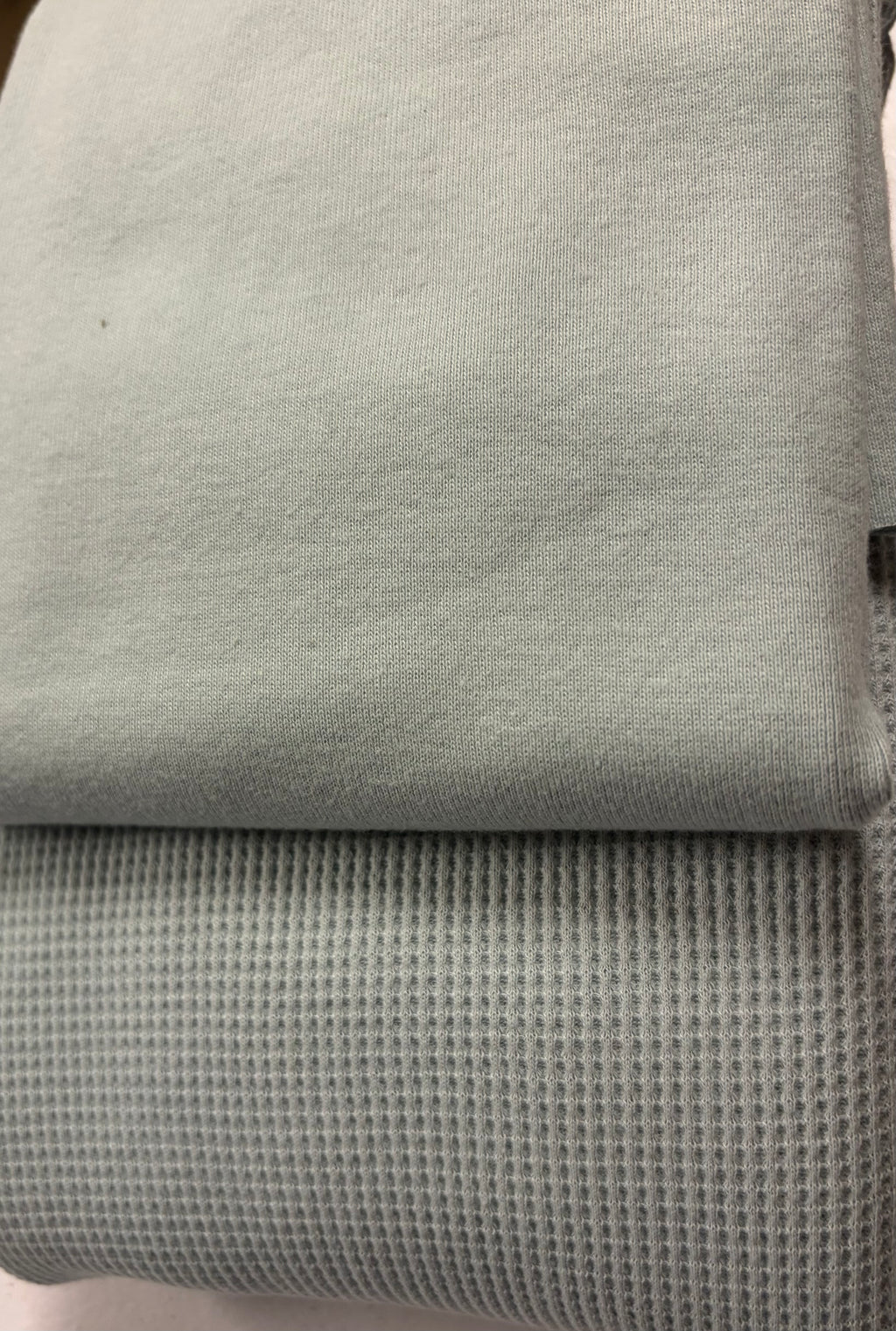 Japanese Imported 100% Cotton Waffle Knit & Matching Rib Knit Bundle – Seafoam