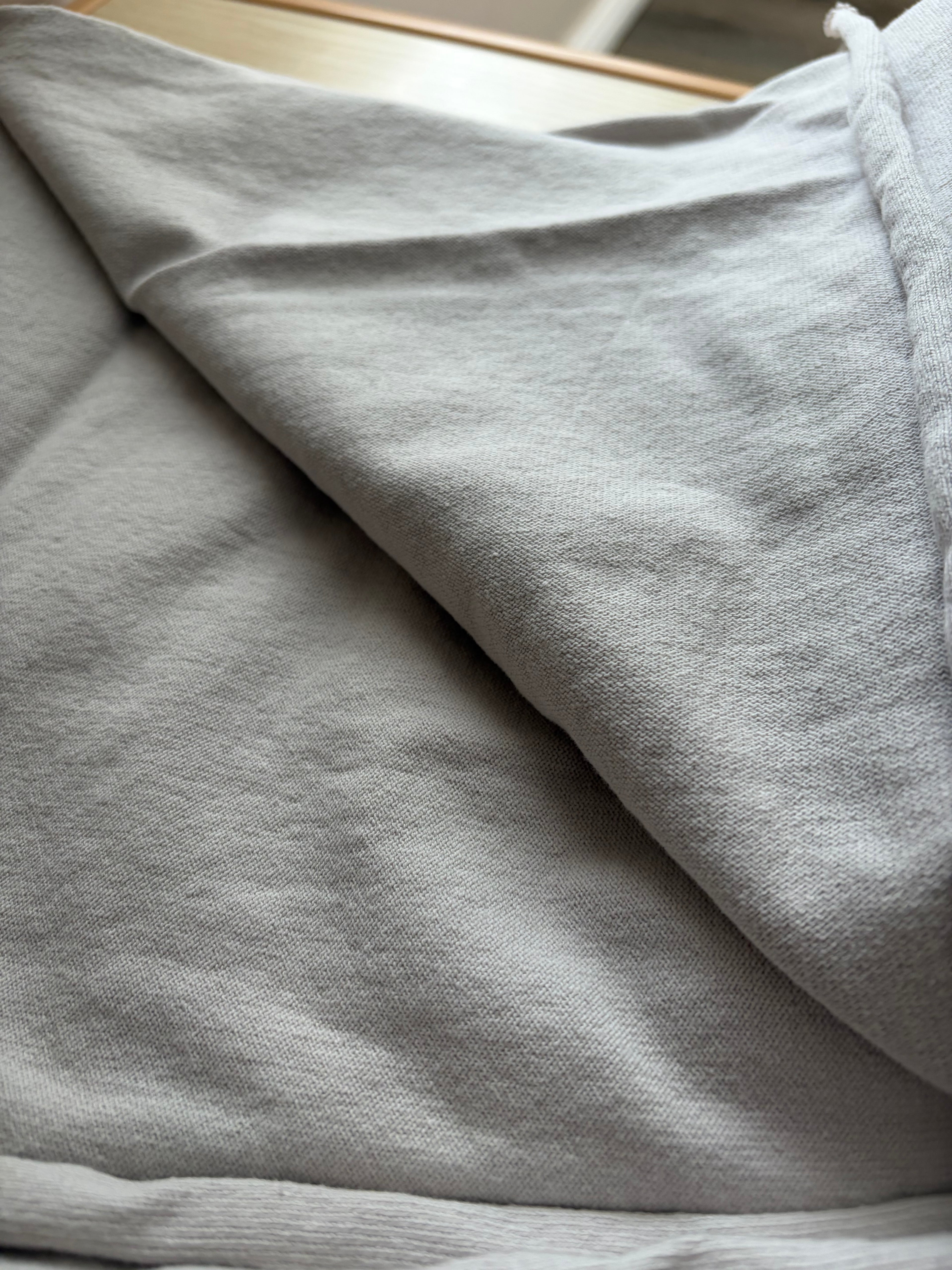 Heavyweight Japanese Cotton Jersey Knit Fabric | 100% Cotton | 2-Way Stretch | 303 GSM | Premium Apparel Fabric | Cream