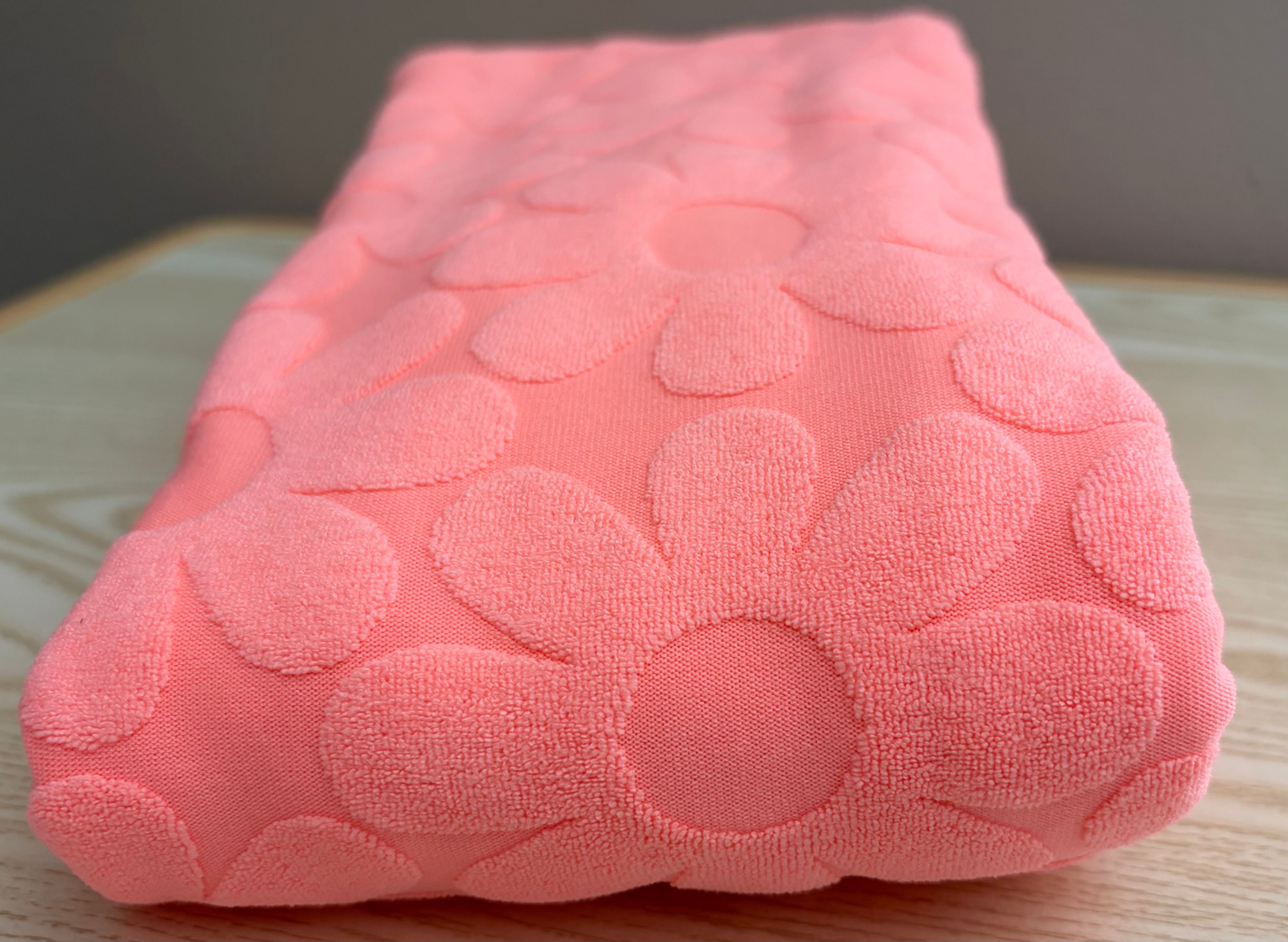 Textured Bubble Knit Fabric – Coral, Blush Pink & Sky Blue | Soft Apparel Fabric by the Yard