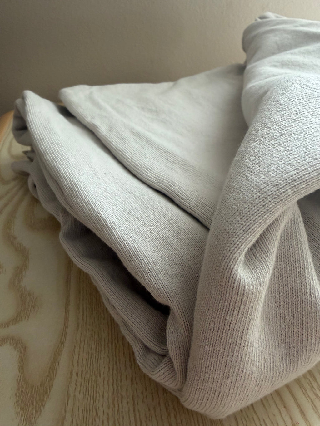 Heavyweight Japanese Cotton Jersey Knit Fabric | 100% Cotton | 2-Way Stretch | 303 GSM | Premium Apparel Fabric | Cream
