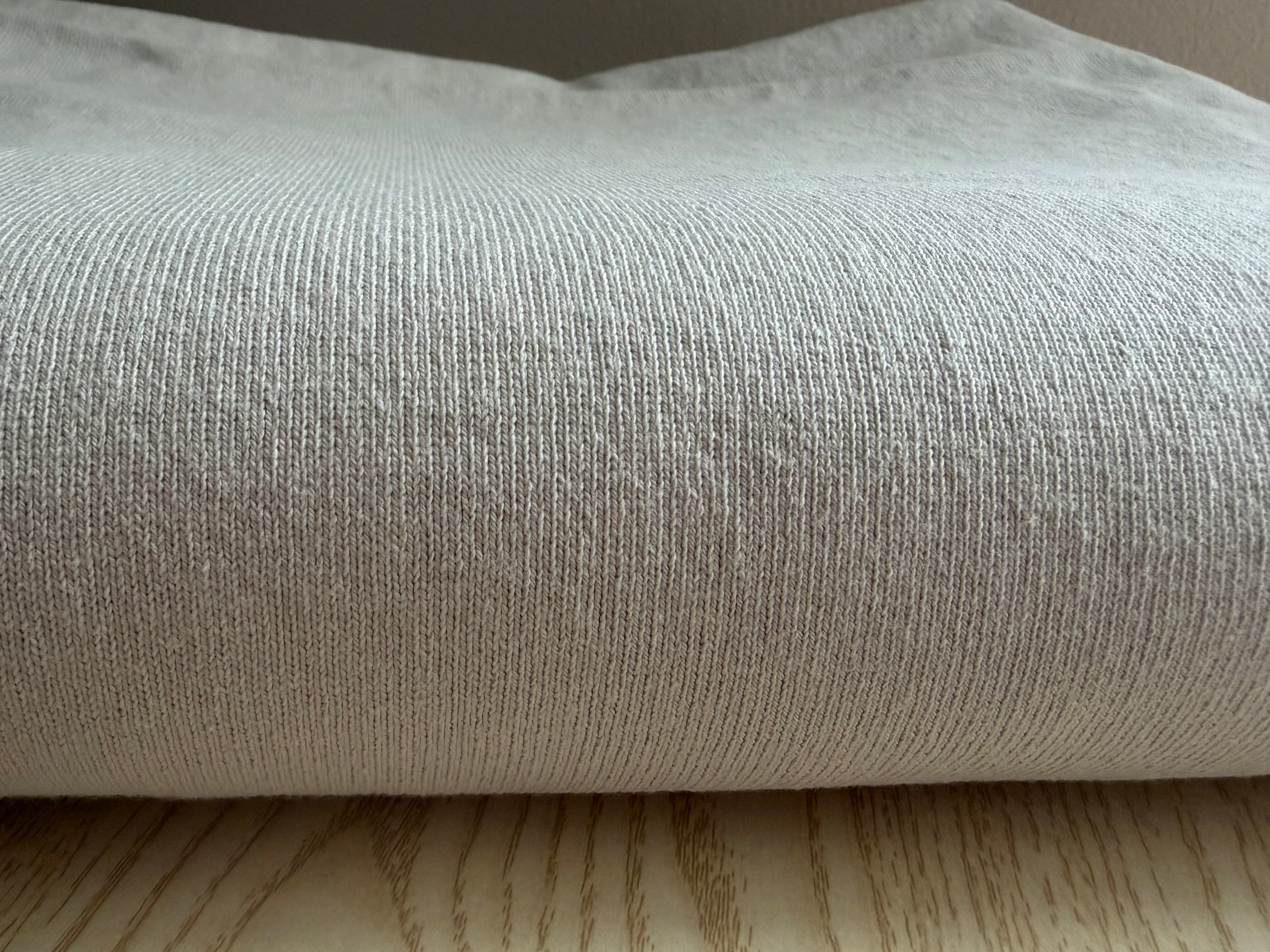 Heavyweight Japanese Cotton Jersey Knit Fabric | 100% Cotton | 2-Way Stretch | 303 GSM | Premium Apparel Fabric | Cream