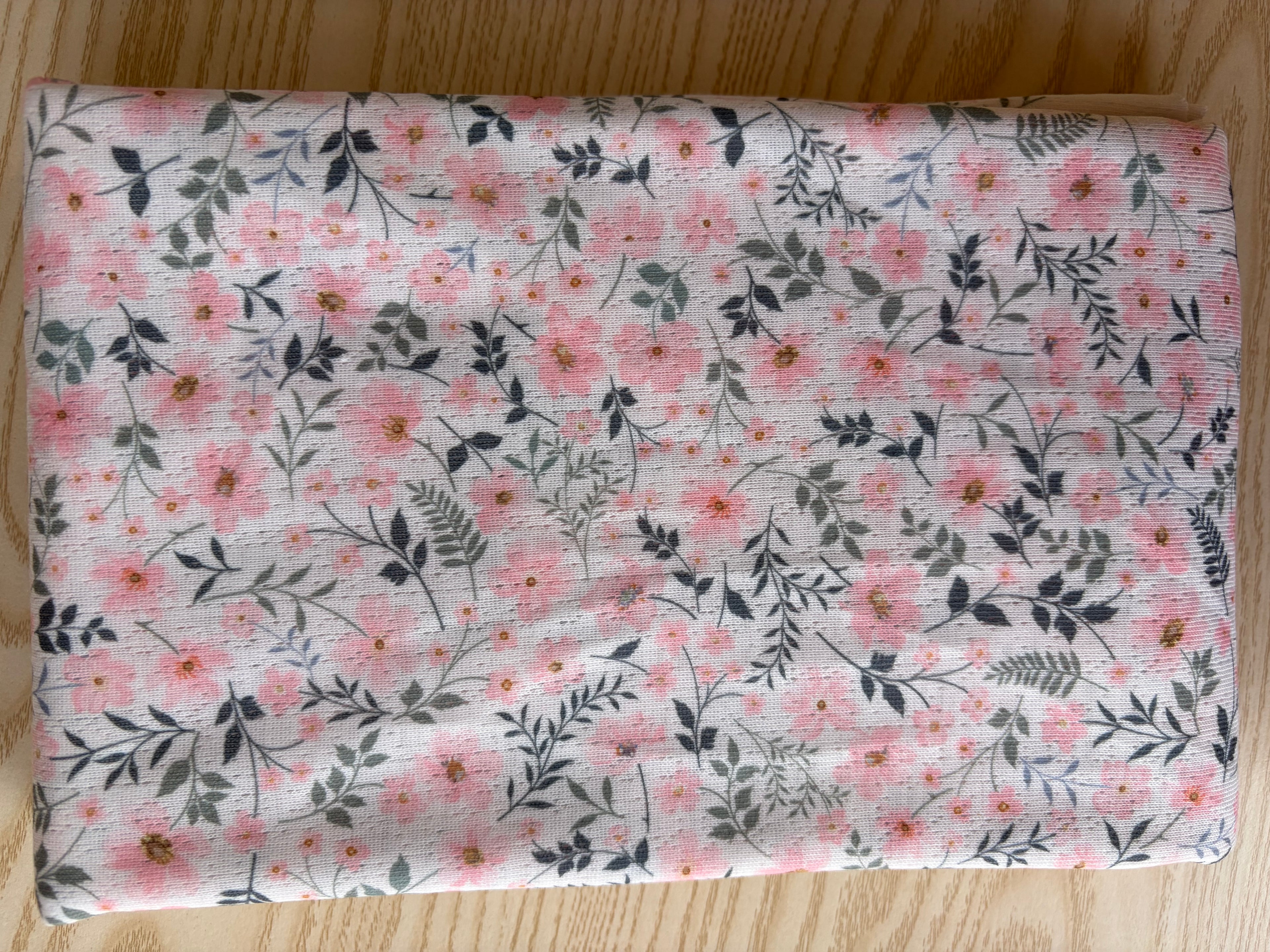 Jacquard Pointelle Knit Fabric By the Yard - Floral Print Polyester Knit - Lightweight, Anti-pill, Eco-Friendly Apparel Fabric - 60" Wide